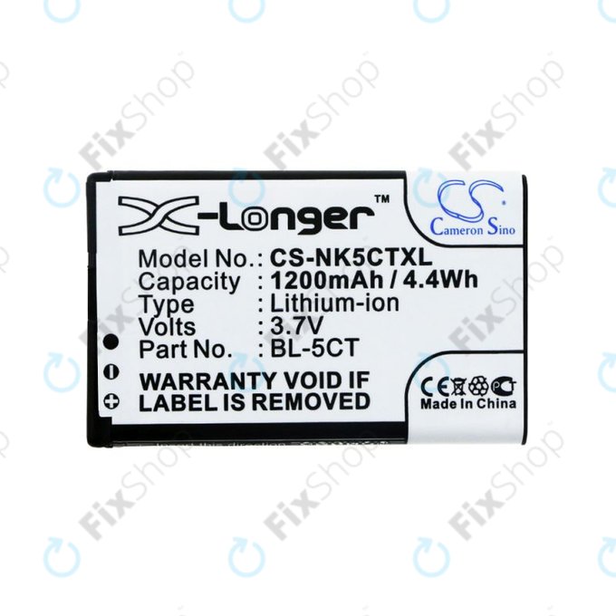 Akku batterie für Nokia 5220, 5630, 6303, 6700, C5, 1200mAh, Li-Ion, 3.7V, BL-5CT, HQ