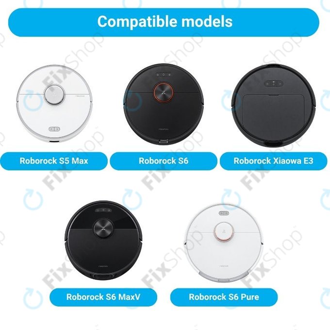 Ersatzteilset für Xiaomi Roborock Q7 M5, Q7 M5+, Q7 L5, Q7 L5+ (1x Hauptbürste, 2x Filter, 2x Seitenbürste)