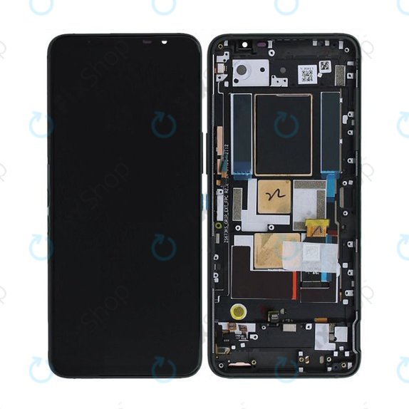 Asus ROG Phone 5s, 5s Pro ZS676KS - LCD-Display + Touchglas + Rahmen (Blue) - 90AI0092-R20020 Genuine Service Pack