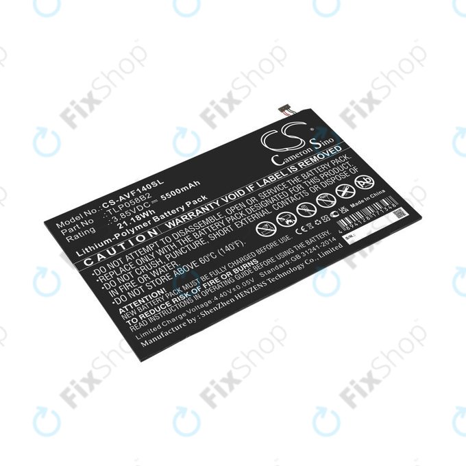 Batterie für Vodafone Tab Prime 7, 5500mAh, Li-Pol, 3.85V, TLP058B2, HQ