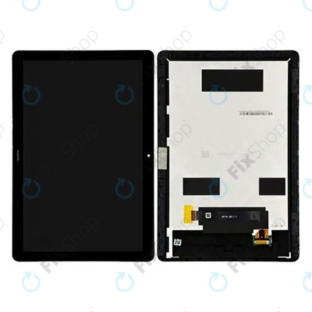 Huawei MediaPad T5 10.1 - LCD Display + Touchscreen Front Glas + Rahmen (Black) - 02352DPC, 02352DPT Genuine Service Pack