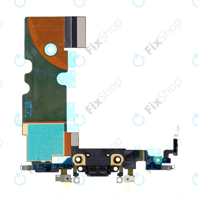 Apple iPhone 8 - Ladestecker Ladebuchse + Flex Kabel (Black)