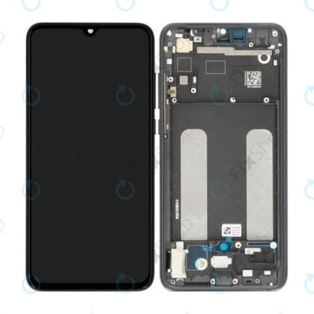 Xiaomi Mi 9 Lite - LCD Display + Touchscreen Front Glas + Rahmen (Onyx Grey) - 560610118033, 5600030F3B00 Genuine Service Pack