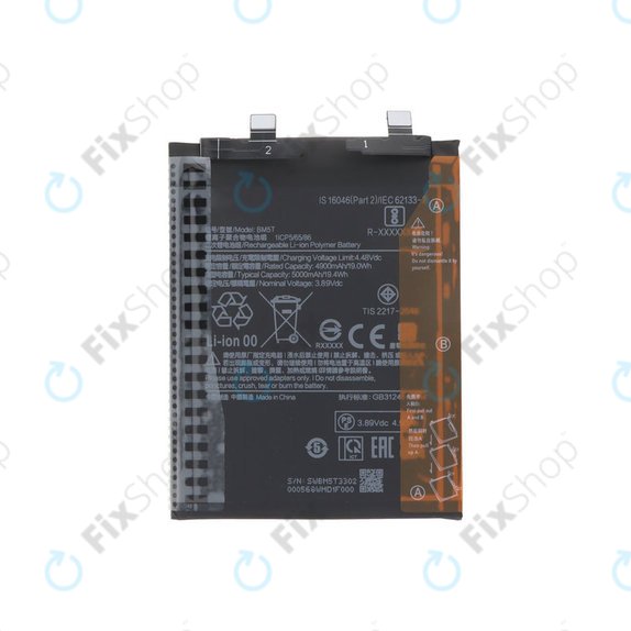 Akku für Xiaomi 13T 2306EPN60G, Redmi Note 13 Pro 4G 23117RA68G 2312FPCA6G, 5000mAh, BM5T, Genuine Service Pack