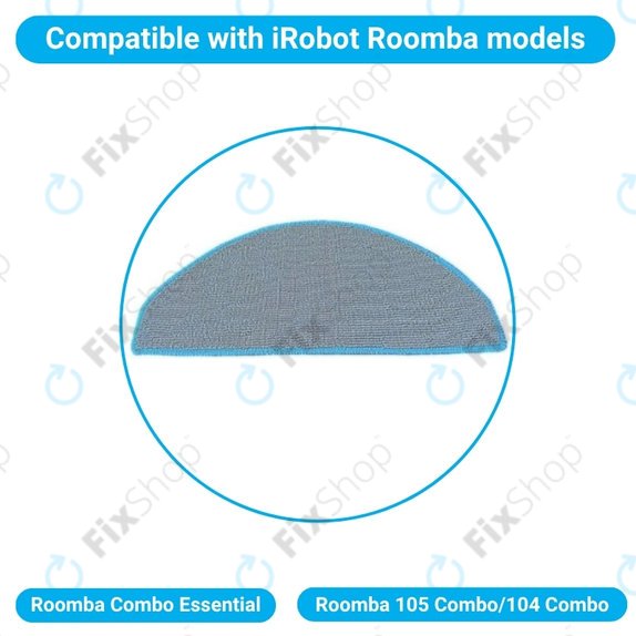 Wischtuch, 2 Stk. für iRobot Roomba Combo Essential, Roomba 105 Combo, 104 Combo