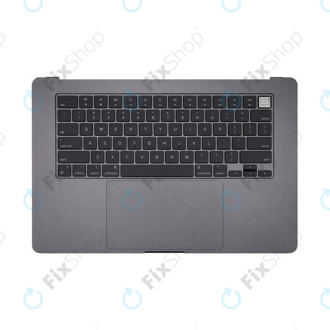 Oberer Tastaturrahmen für MacBook Air 15", A3114 (2023), mit US-Tastatur und Akku, Space Gray, 661-34895, Genuine Apple
