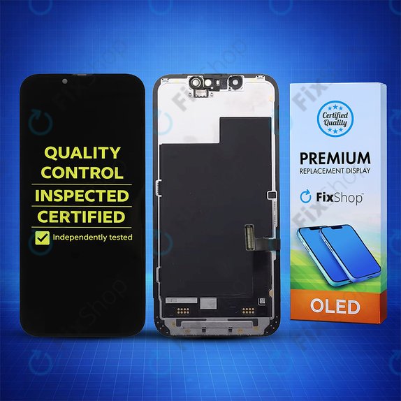 Display Hard OLED für iPhone 13 Mini, Touchscreen-Glas mit Rahmen, FixPremium