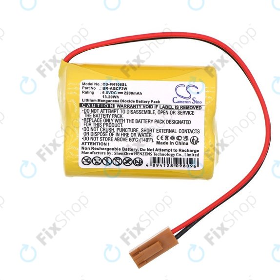 Batterie für Beta iSV Amplifier, 2200mAh, Li-MnO2, 6V, BR-AGCF2W, HQ