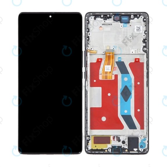 Honor Magic5 Lite RMO-NX3 - LCD Display + Touchscreen Front Glas + Rahmen (Midnight Black) OLED