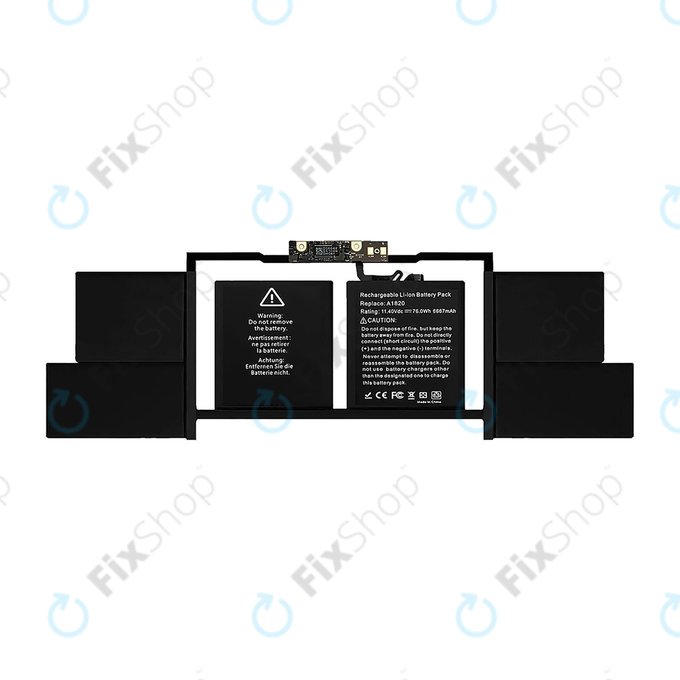 Apple MacBook Pro 15" A1707 (Late 2016 - Mid 2017) - Akku Batterie A1820 6680mAh FixPremium