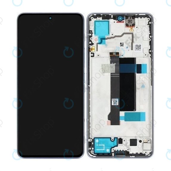 Xiaomi Redmi Note 13 Pro 5G 2312DRA50C - LCD Display + Touchscreen Front Glas + Rahmen (Aurora Purple) - 5600030N1600 Genuine Service Pack