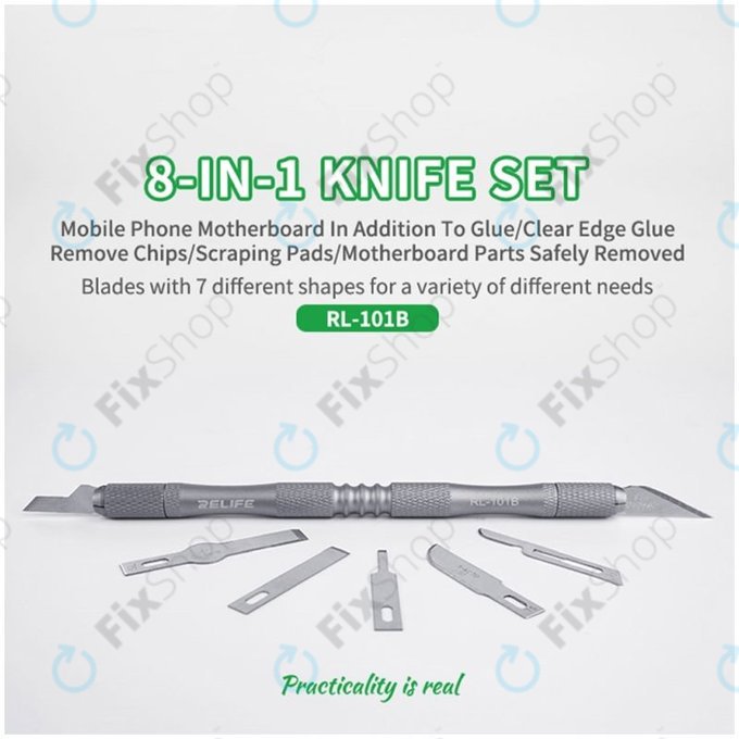 Relife RL-101B - CPU entfernen Kleber Klinge Messer Set 8in1