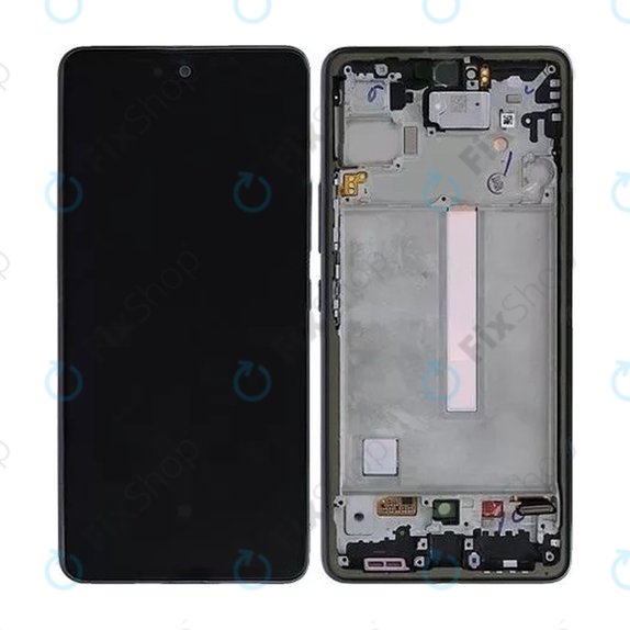 Samsung Galaxy A73 A736 - LCD Display + Touchscreen Front Glas + Rahmen (Black) TFT