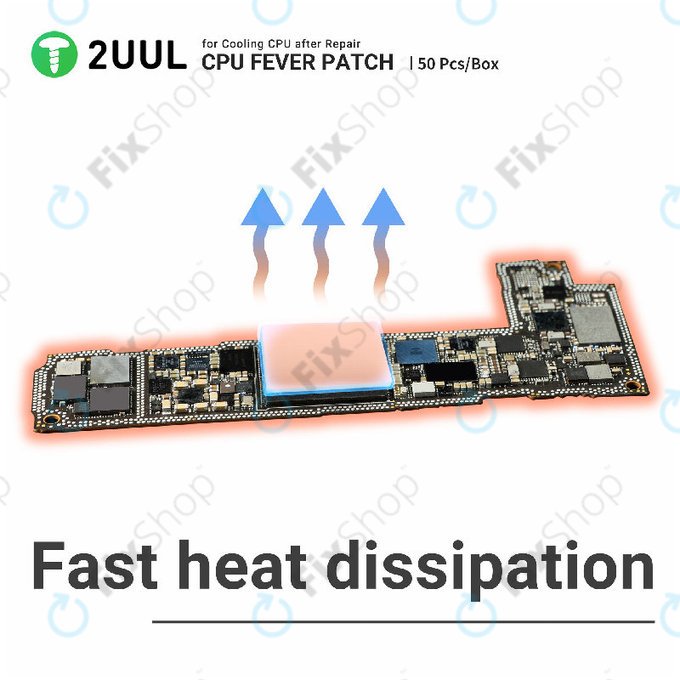 CPU Wärmeleitpad, Kühlung, 2UUL SC09, 17x15x1.5mm