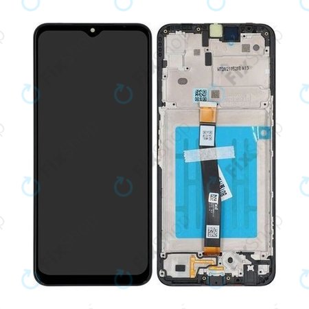 Samsung Galaxy A22 5G A226B - LCD Display + Touchscreen Front Glas + Rahmen (Black) - GH81-20694A Genuine Service Pack