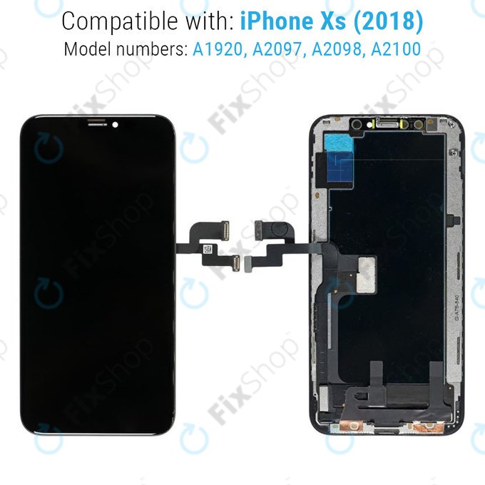 Apple iPhone XS - LCD Display + Touchscreen Front Glas + Rahmen Refurbished PRO