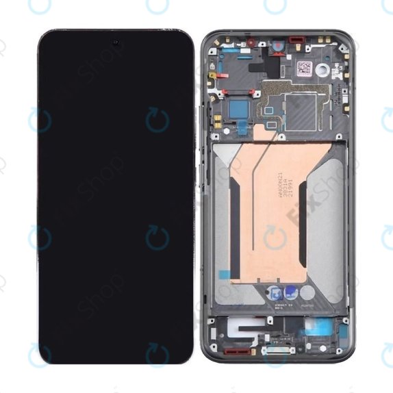 Xiaomi 14 23127PN0CC - LCD Display + Touchscreen Front Glas + Rahmen (Black) TFT