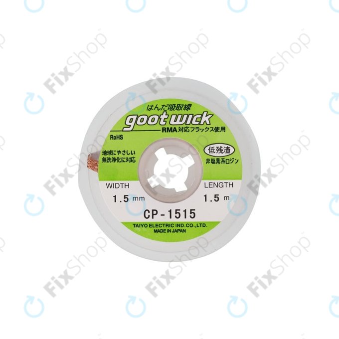 Goot CP-1515 - Konventionelle Entlötdochte - 1.5mm