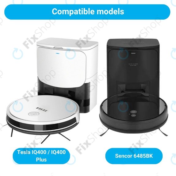 Ersatzteilset für Tesla IQ400, IQ400 Plus, Sencor 6485BK (2x Hauptbürste, 4x Filter, 8x Seitenbürste)