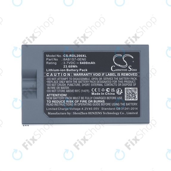 Batterie für Ring Video Doorbell 2, 3, 4, 6400mAh, Li-Ion, 3.7V, 8AB1S7-0EN0, HQ