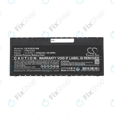 Akku batterie für Fujitsu Lifebook E4411, E448, E458, 3450mAh, Li-Pol, 14.4V, FPB0338S, HQ