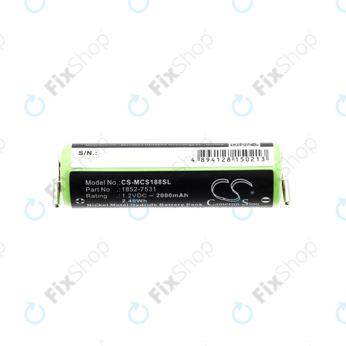 Akku batterie für Moser Easy Style 1881, 2000mAh, Ni-MH, 1.2V, 1852-7531, HQ