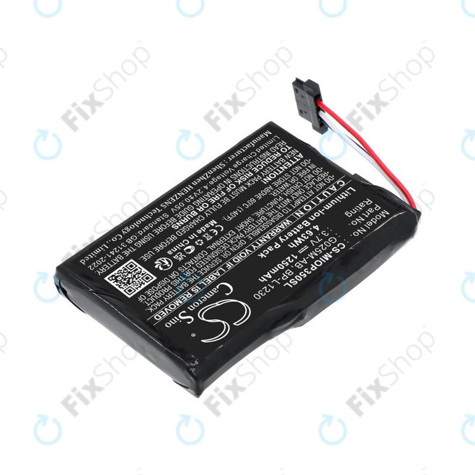 Batterie für Mitac Mio P350, P550, 1250mAh, Li-Ion, 3.7V, BL-LP1230, HQ