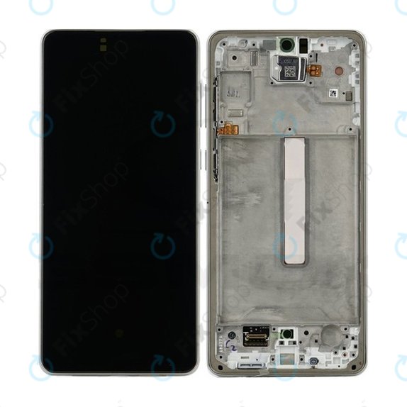 Samsung Galaxy A73 A736 - LCD Display + Touchscreen Front Glas + Rahmen (White) OLED