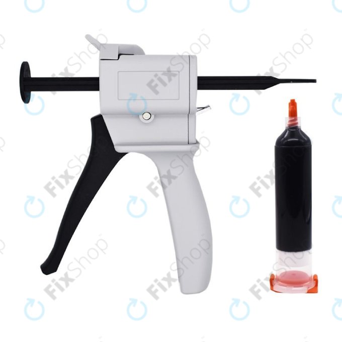 E-Fixit Black-8 - Schwarzer Handset-Reparaturklebstoff + Dosierpistole
