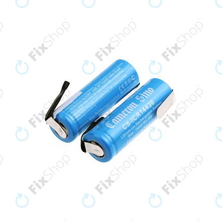 Akku batterie 14430 mit Montageplatten, 650mAh, Li-Ion, 3.7V, HQ
