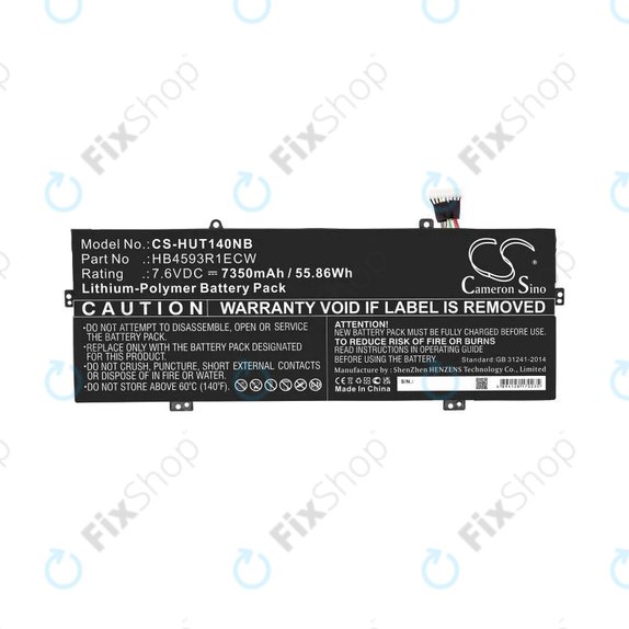 Huawei MateBook X Pro - Akku Batterie HB4593R1ECW 7350mAh HQ