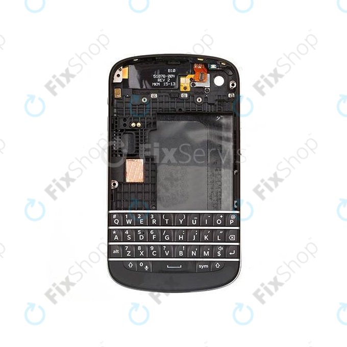 Blackberry Q10 - LCD Display + Touchscreen Front Glas + Rahmen (White) TFT
