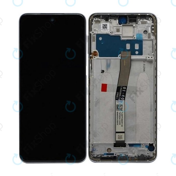 Xiaomi Redmi Note 9 Pro - LCD Display + Touchscreen Front Glas + Rahmen (Interstellar Grey) - 560003J6B200 Genuine Service Pack