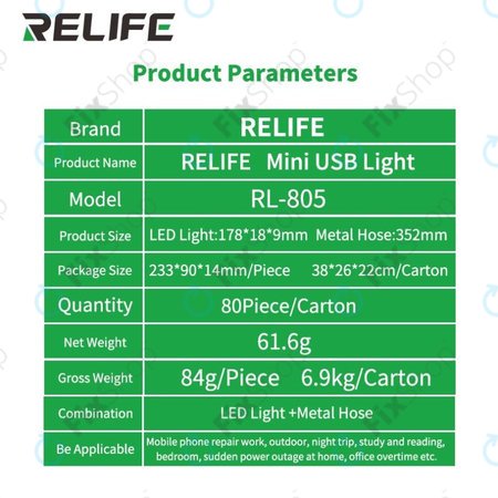 Relife RL-805 - USB Mini-LED-Taschenlampe