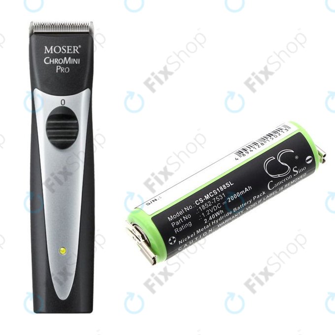 Akku batterie für Moser Easy Style 1881, 2000mAh, Ni-MH, 1.2V, 1852-7531, HQ