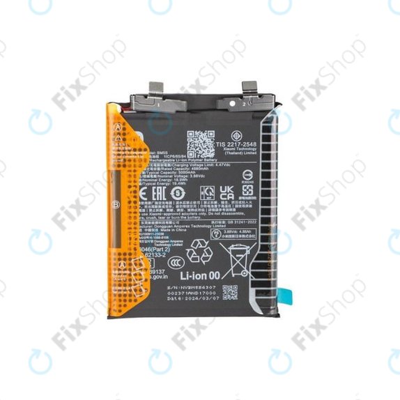 Akku für Xiaomi 13T Pro, 5000mAh, BM5S, 1330103000035B, Genuine Service Pack