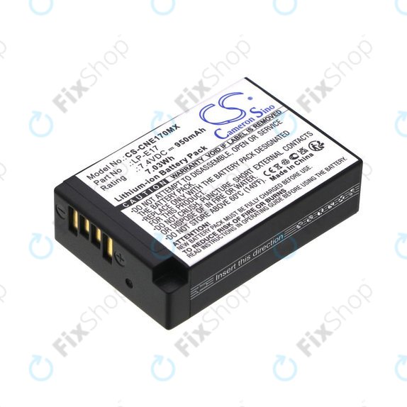 Akku batterie für Canon EOS, 950mAh, Li-Ion, 7.4V, LP-E17, HQ