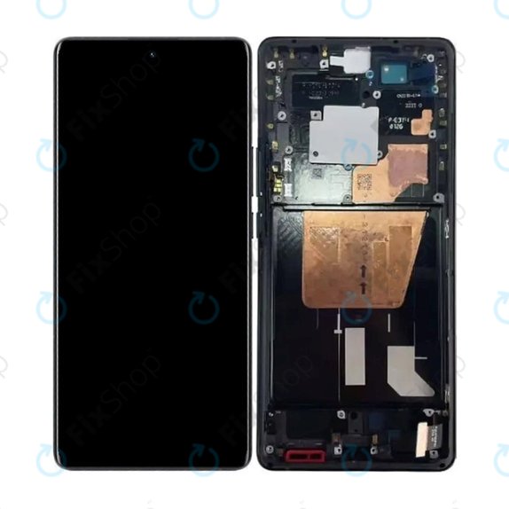 Vivo X80 Pro 5G V2185A V2145 - LCD Display + Touchscreen Front Glas + Rahmen (Cosmic Black) TFT