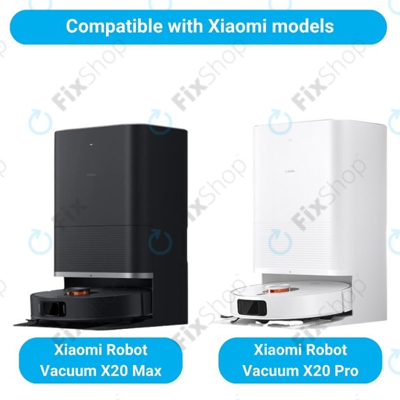 Ersatzteilset für Xiaomi Robot Vacuum X20 Max, X20 Pro (1x Hauptbürste, 2x Filter, 2x Seitenbürste)