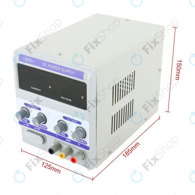 Dingke 1502D+ - Geregeltes DC-Netzteil für Handy-Reparatur-Test (0-15V, 0-2A, 230V EU)