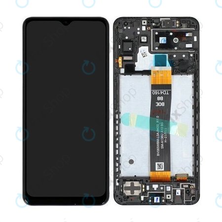 Samsung Galaxy A13 5G A136B - LCD Display + Touchscreen Front Glas + Rahmen (Black) - GH82-29077A, GH82-29078A Genuine Service Pack