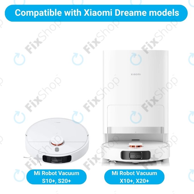 Ersatzteilset für Xiaomi Mi Robot Vacuum S20+, S10+, X20+, X10+ (2x Hauptbürste, 4x Filter, 4x Seitenbürste – schwarz)