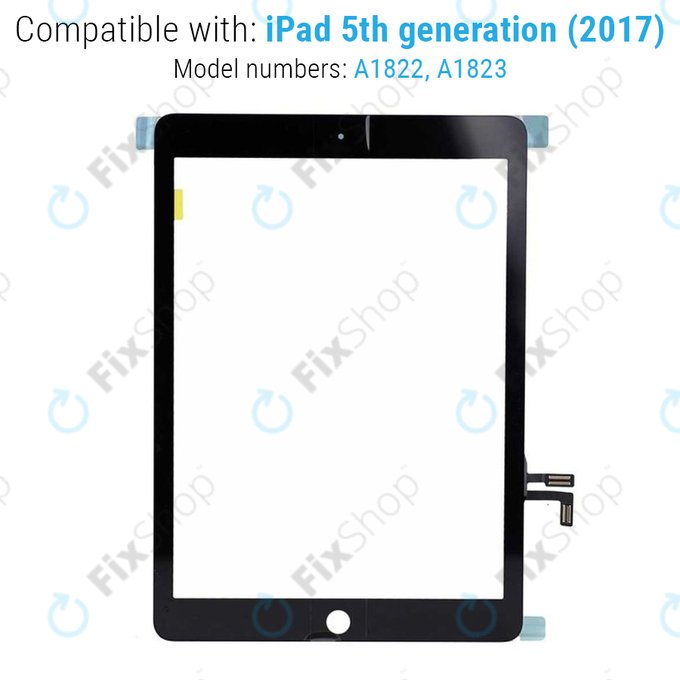 Apple iPad (5th Gen 2017) - Touchscreen Front Glas + Home Taste (Space Gray)