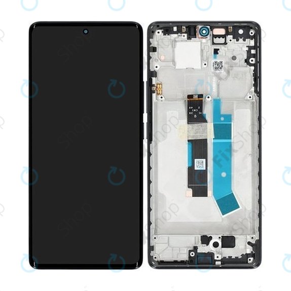 Xiaomi Redmi Note 14 Pro 4G 24116RACCG - LCD Display + Touchscreen Front Glas + Rahmen (Midnight Black) - 560003000O600 Genuine Service Pack