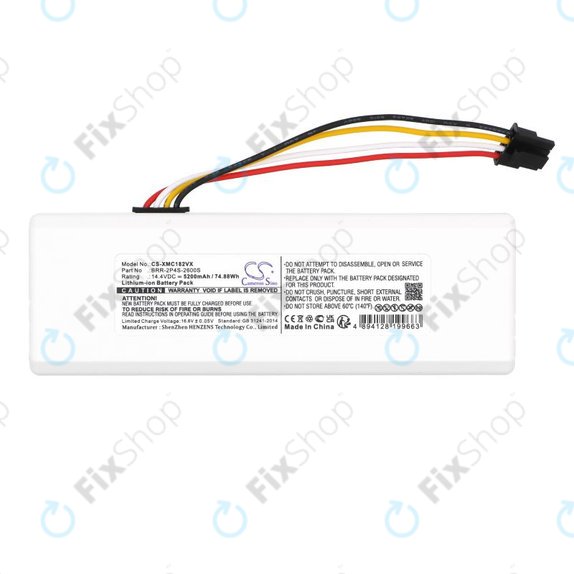 Akku batterie für Xiaomi Dreame MC1808, Roborock 1C, 5200mAh, Li-Ion, 14.4V, BRR-2P4S-2600S, HQ