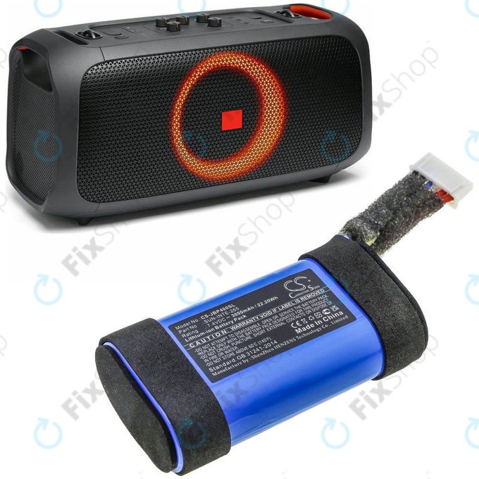 Batterie für JBL PartyBox On-The-Go, 3000mAh, Li-Ion, 7.4V, SUN-INTE-265, HQ