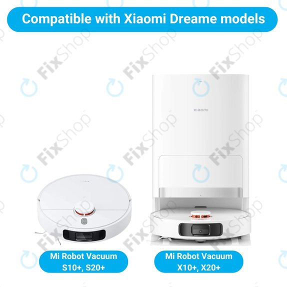 Ersatzteilset für Xiaomi Mi Robot Vacuum S20+, S10+, X20+, X10+ (2x Hauptbürste, 4x Filter, 4x Seitenbürste – schwarz, 8x Wischtuch, 4x Staubbeutel)