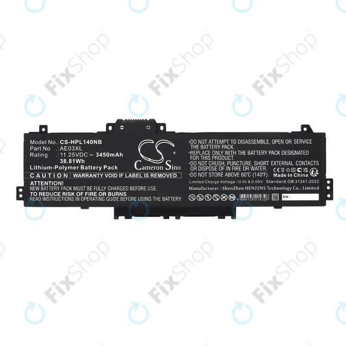 Akku batterie für HP 14, 15, 3450mAh, Li-Pol, 11.25V, AE03XL, HQ
