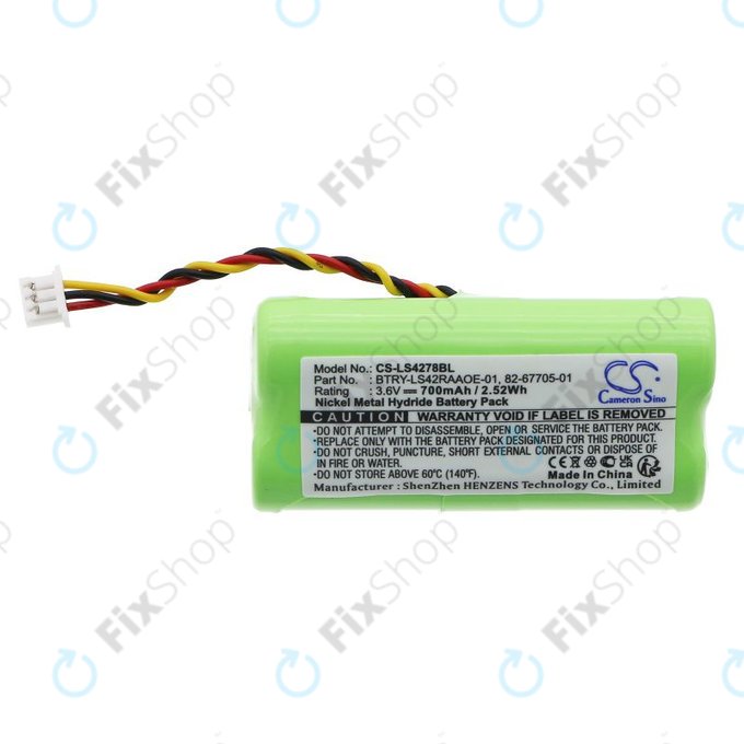 Akku batterie für Symbol DS6878, LS4278, 700mAh, Ni-MH, 3.6V, BTRY-LS42RAAOE-01, HQ