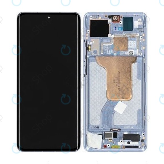 Xiaomi 12, 12X - LCD Display + Touchscreen Front Glas + Rahmen (Blue) - 5600040L3A00 Genuine Service Pack